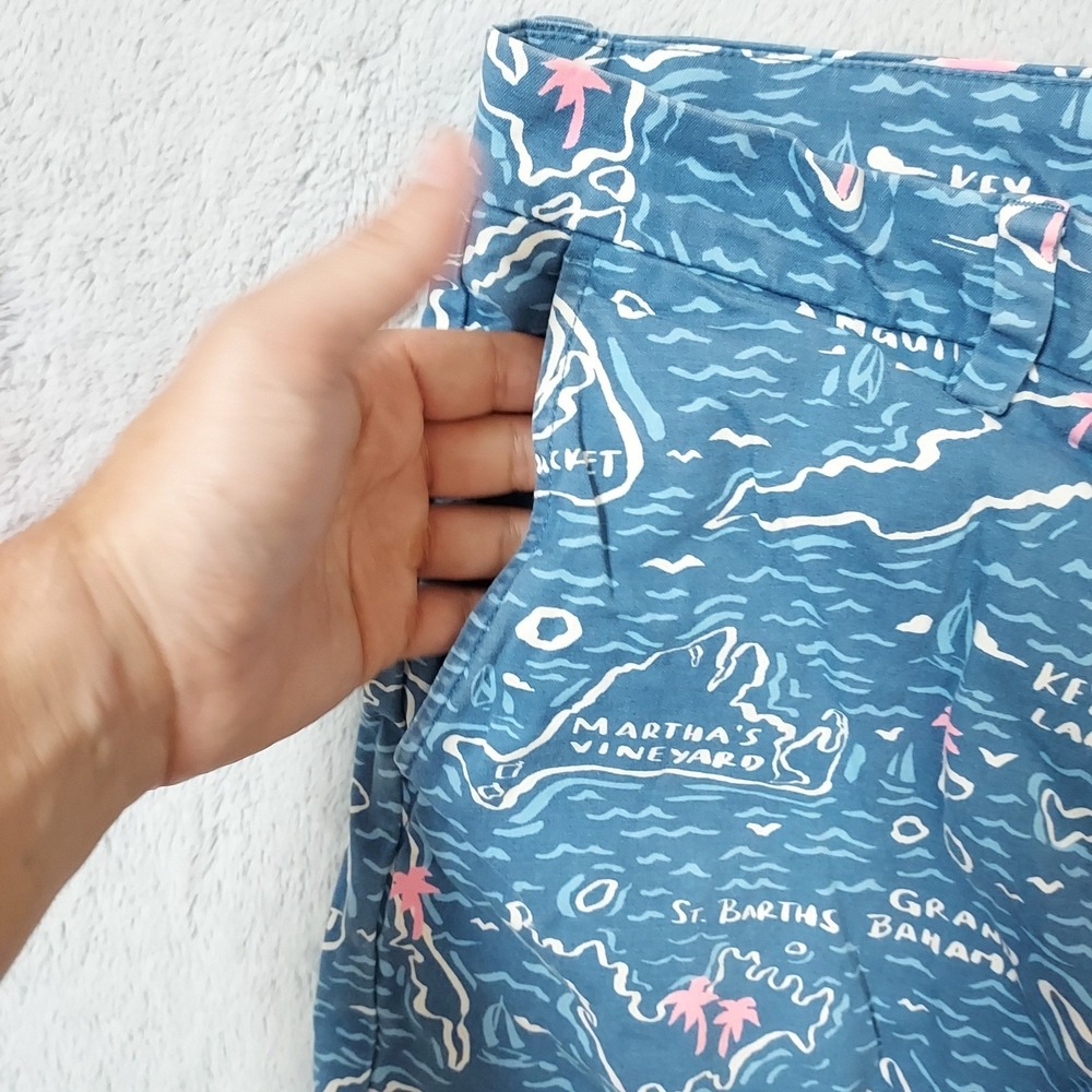 Vineyard Vines Shorts Mens 32 Island Map Graphic Blue Marthas Vineyard Beach - Picture 4 of 9
